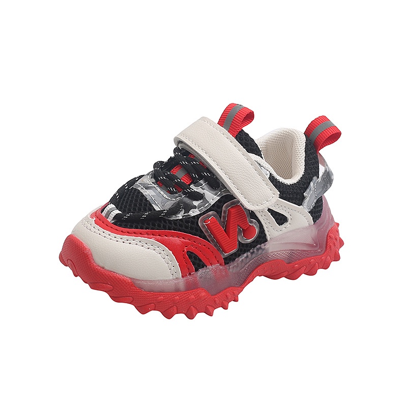 SUGE Giày Thể Thao Đế Mềm Chống Trượt Có Đèn LED Phát Sáng Thời Trang Hàn Quốc Cho Trẻ Em