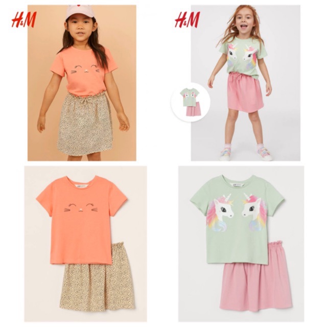 Set áo váy HM mèo và ngựa pony 1-10Y (có ảnh thật)