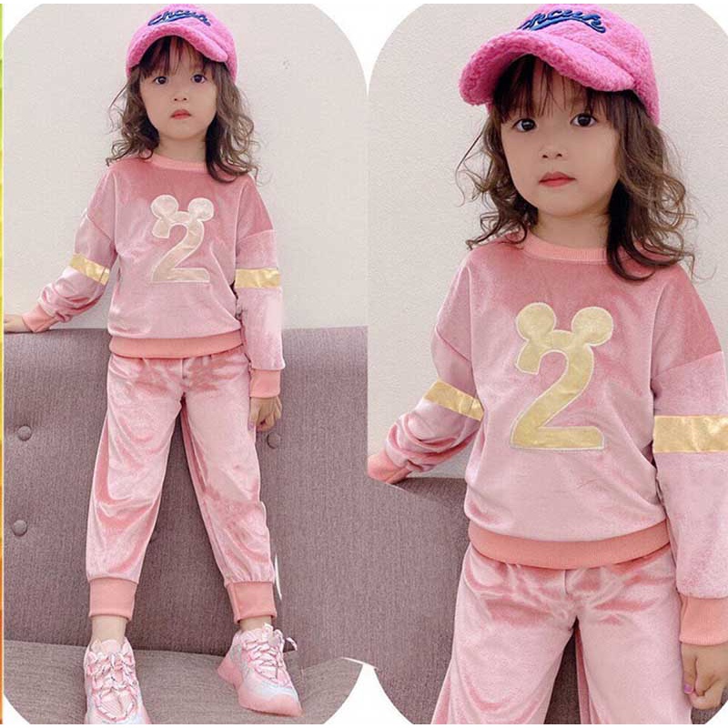 Hàng đẹp loại I Bộ nỉ nhung cho bé trai bé gái siêu mềm mịn co giãn 4 chiều, không rụng lông, ấm áp thời trang