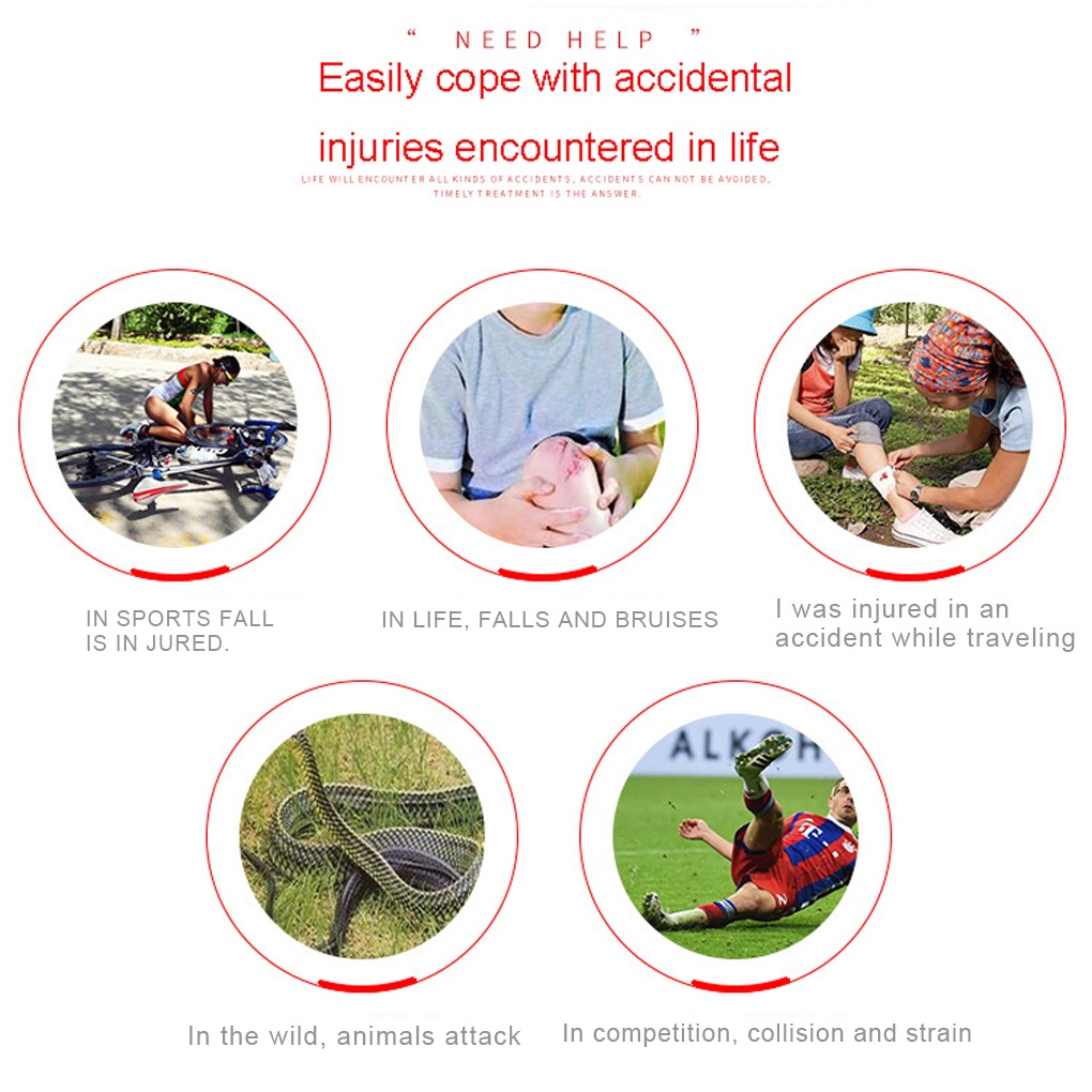 Set 39 dụng cụ sơ cứu y tế kèm túi đựng bằng vải tiện dụng cho các hoạt động ngoài trời