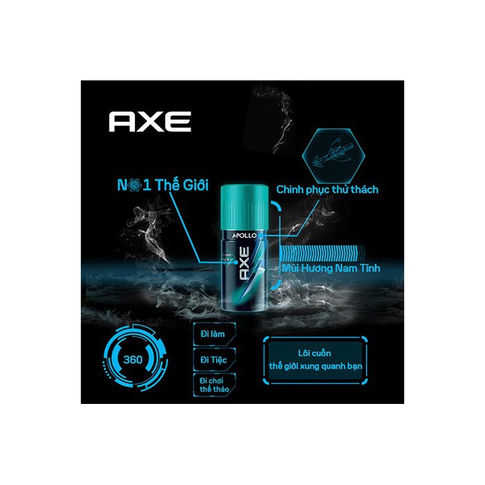 Xịt khử mùi AXE Apollo hương Tươi mát chai 150ml