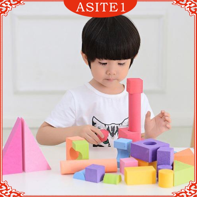 Bộ 25 Khối Xốp EVA Mềm 3.5cm Đồ Chơi Xếp Hình Cho Bé