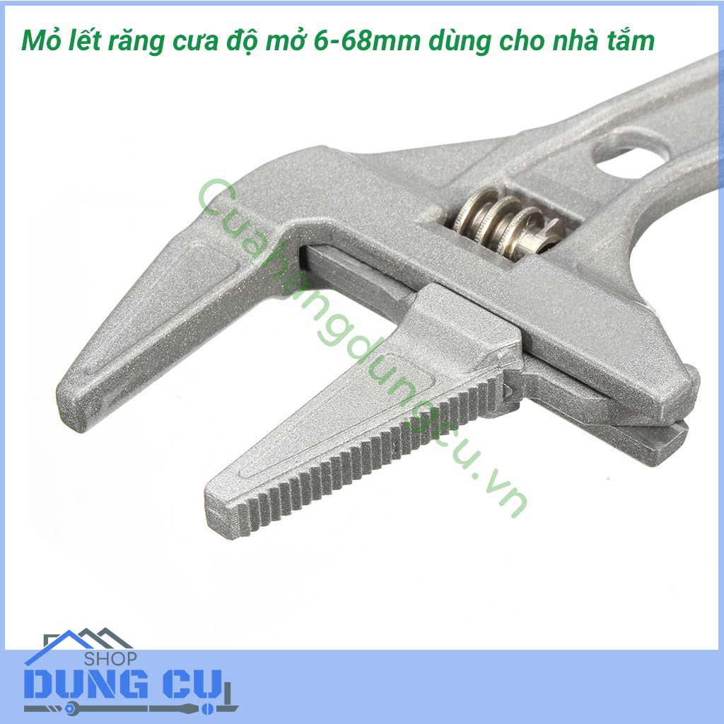 Mỏ lết ngắn lưỡi răng cưa độ mở lớn từ 6-68mm