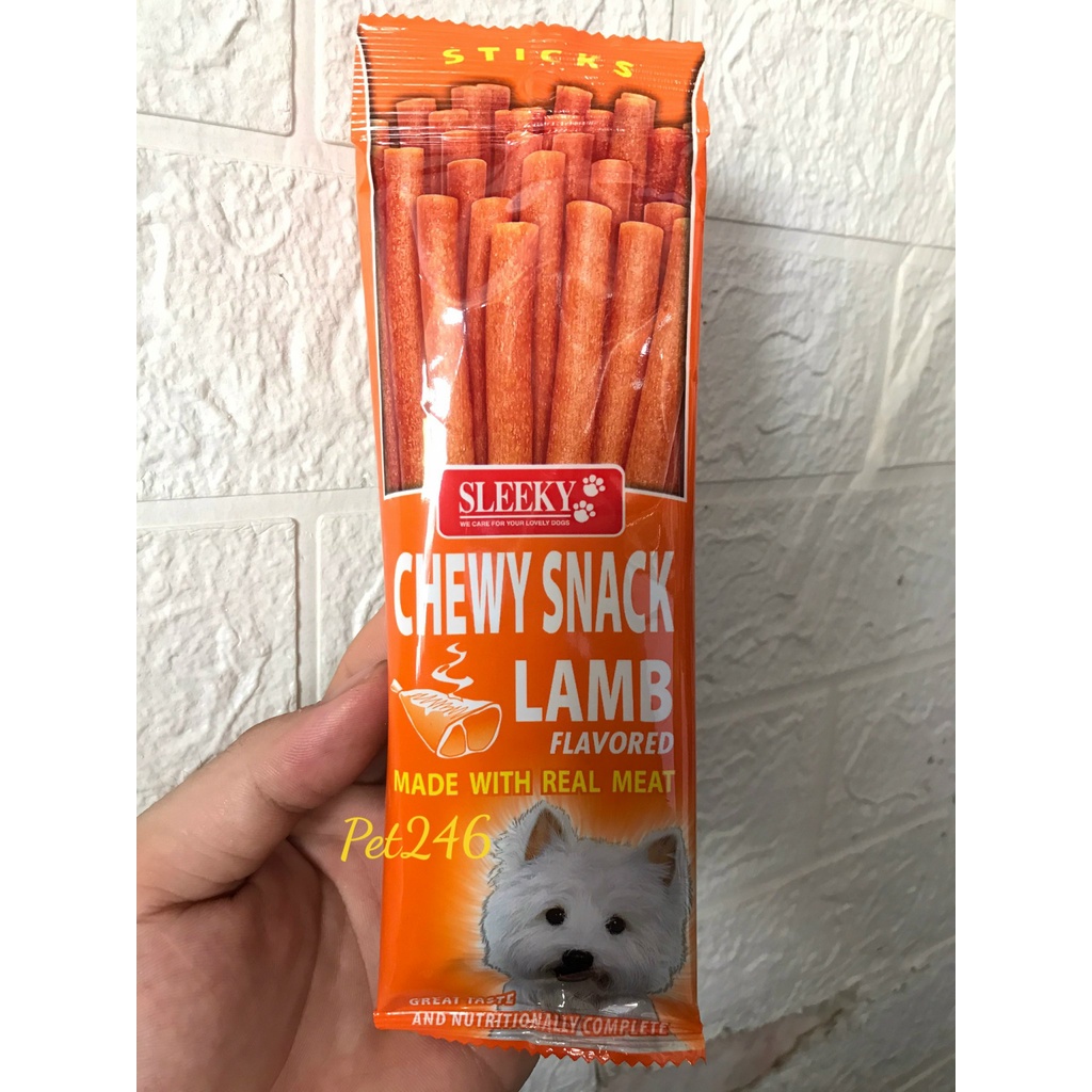 Bánh xương mềm Sleeky Chewy Snack cho chó gói 8que