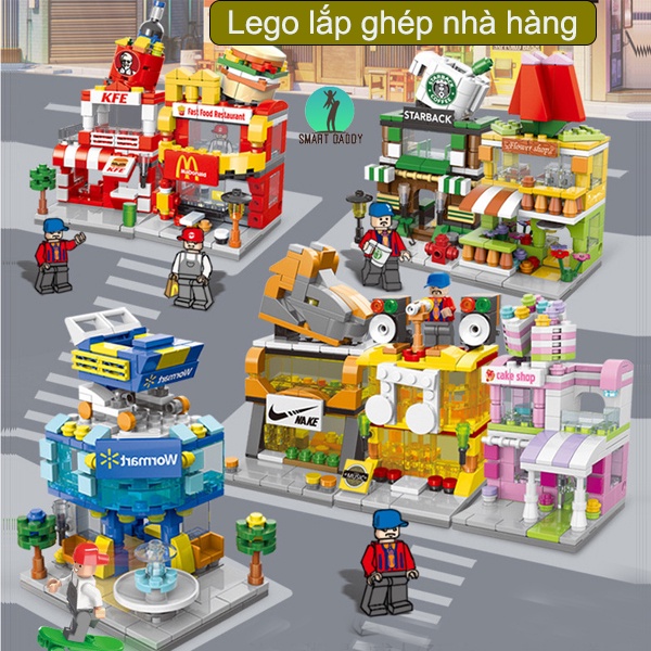 Đồ chơi lego lắp ghép nhà hàng thương hiệu – Thành phố thu nhỏ cho bé