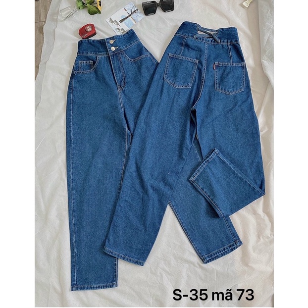 BIGSIZE(S-35) QUẦN BAGGY CHÉO LƯNG✈️FREESHIP Quần Jeans Nữ Bigsize Size Lớn Ms 73