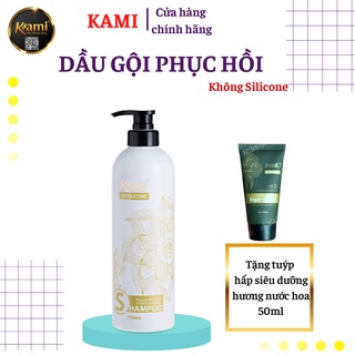 Dầu gội phục hồi chống rụng tóc hương nước hoa Kami, tặng kèm hấp phục hồi 50ml