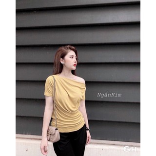 Áo thun dúm eo nhiều màu cho nữ