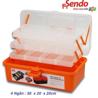 Hộp đựng dụng cụ câu cá 4 tầng.