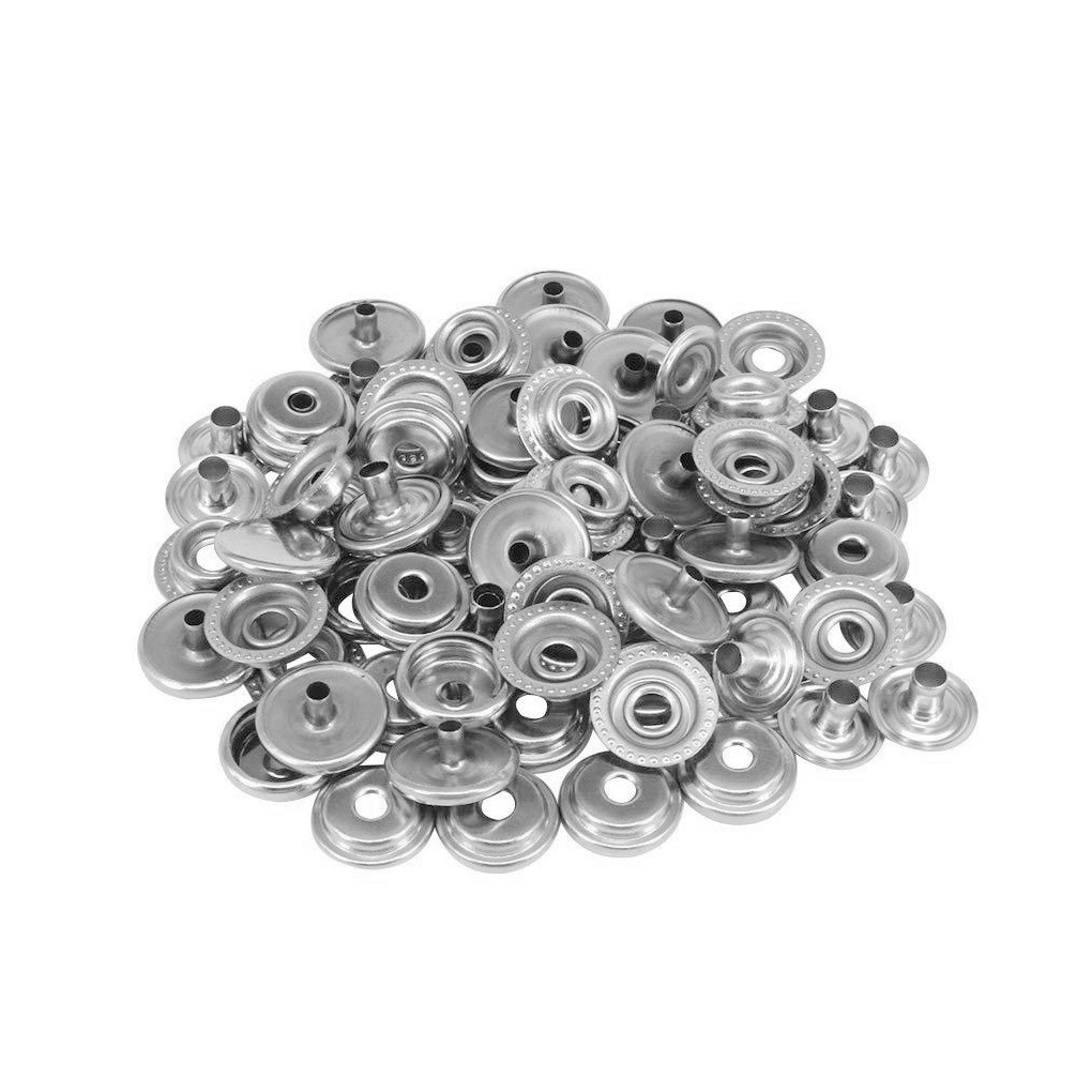 Bộ 100 nút bấm bằng thép không gỉ chất lượng