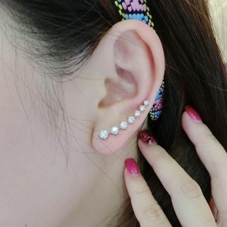 [Baywellfashion]Khuyên tai đính đá hình ngôi sao xinh xắn dành cho nữ