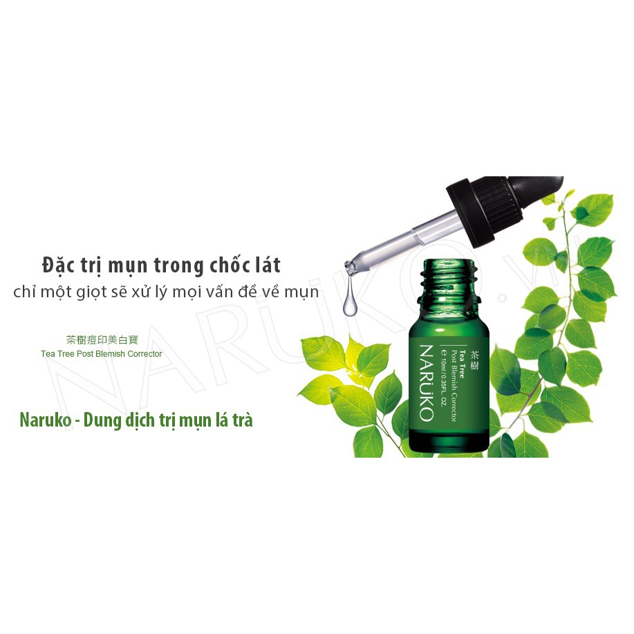 Dung dịch mờ sẹo, thâm rỗ Naruko trà tràm Tea Tree Post Blemish Corrector 10 ml (Bản Đài) - Cila House