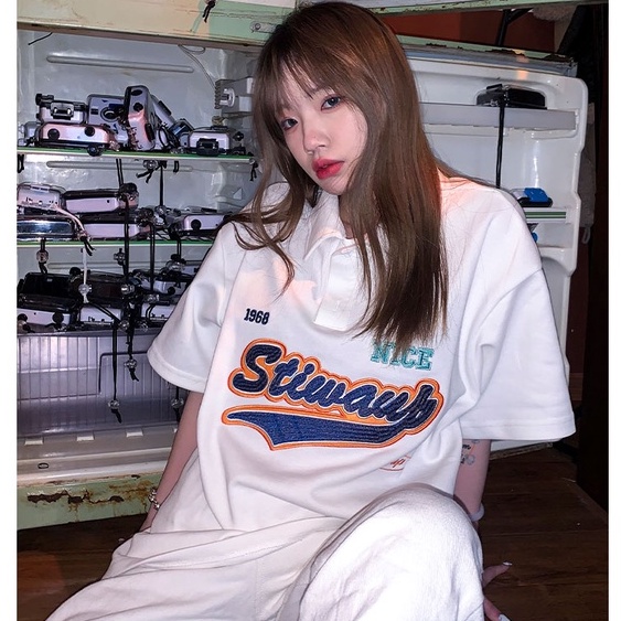 Áo Thun Nữ Ngắn Tay Cổ Bẻ Thời Trang Hàn