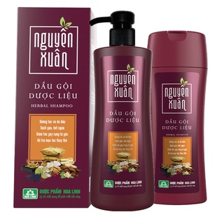 Dầu gội dược liệu Nguyên Xuân Herbal Shampoo Hoa Linh dành cho tóc thường 200ml/ 250ml - Chai nâu đỏ