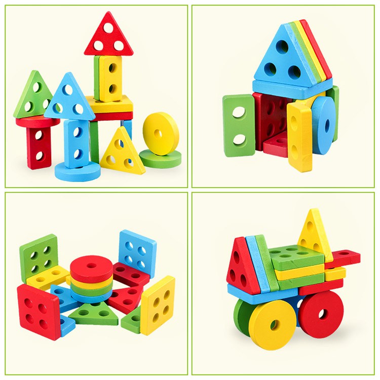 Đồ chơi Montessori - Bộ thả hình bằng gỗ giúp rèn luyện các kỹ năng cơ bản