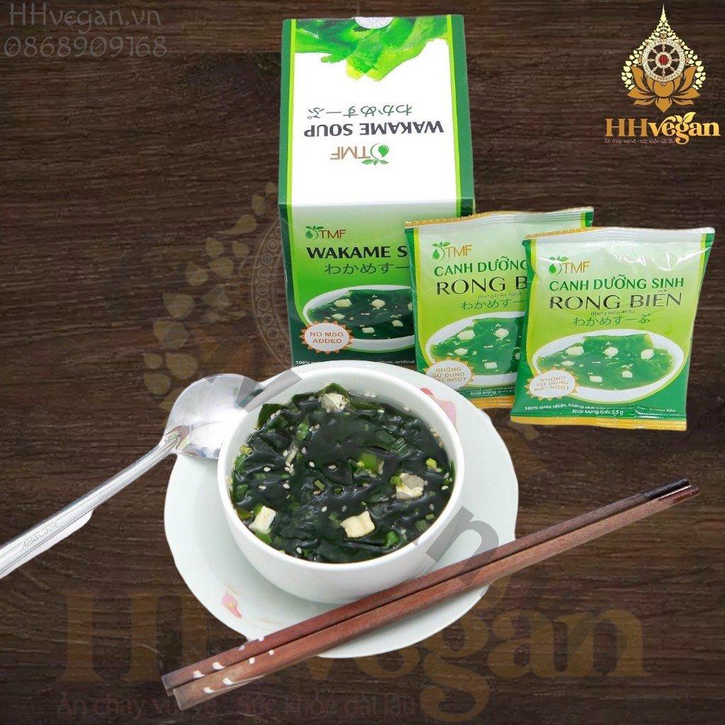 Canh rong biển ăn liền Tâm Minh - 1 hộp 10 gói - 1 gói 5.5g - Thực phẩm chay dưỡng sinh - Thực phẩm chay bổ sung vitamin