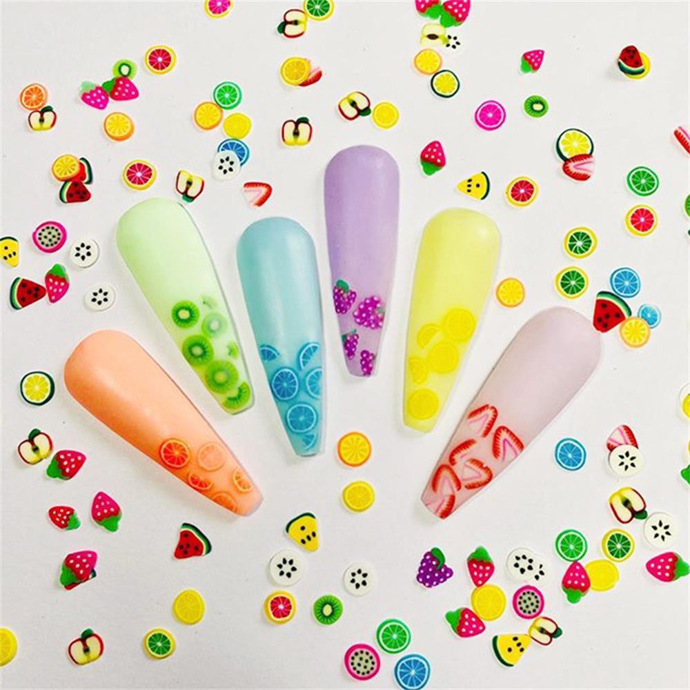 Sticker Dán Móng Tay Nhiều Màu Sắc Dễ Thương Bắt Mắt|Set 120 Chi Tiết Trang Trí Móng Tay Nghệ Thuật Hình Trái Cây 3D Dễ Thương