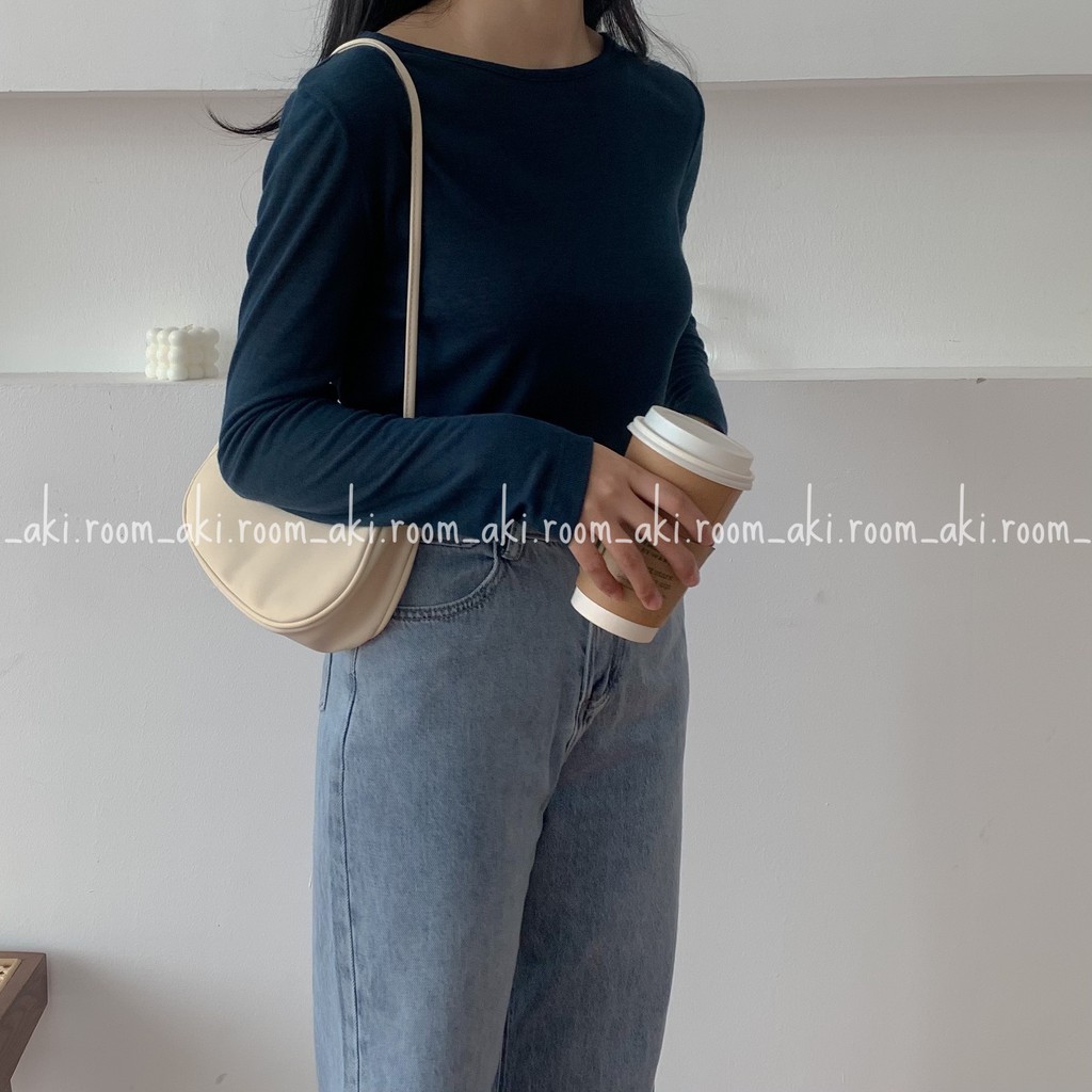 Áo thun giấy cổ tròn ngang cut out xoắn lưng