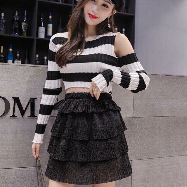 CHÂN VÁY NHŨ XẾP LY TẦNG ( HÀNG QC CAO CẤP , CỰC XINH ) | BigBuy360 - bigbuy360.vn