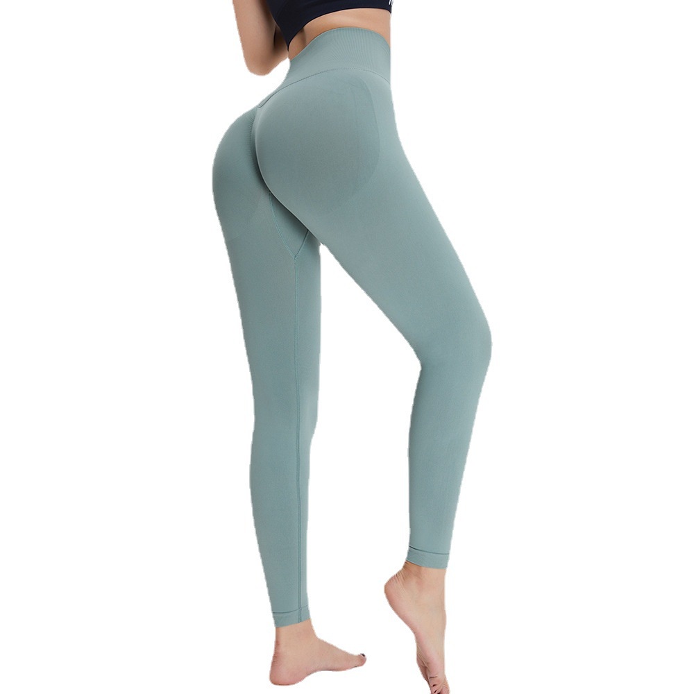 Quần legging thể thao HOPPE FUMENG nâng mông lưng cao không đường may thời trang cao cấp cho nữ