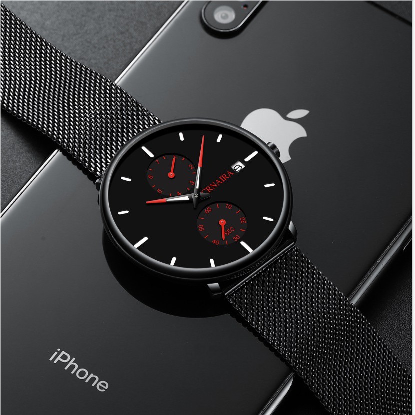 Đồng hồ nam dây lưới thép siêu đẹp Crnaira CR898 | BigBuy360 - bigbuy360.vn