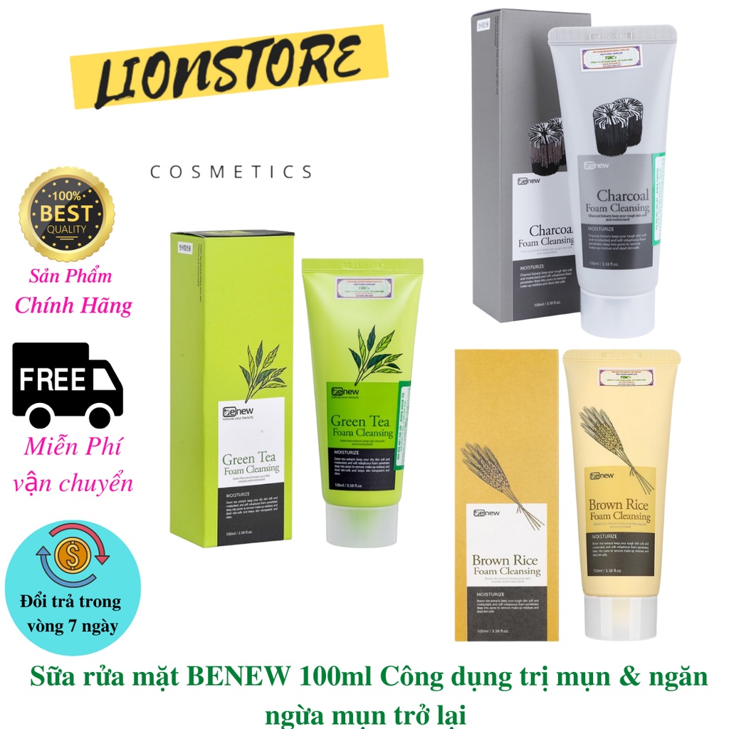 Sữa rửa mặt BENEW Green Tea 100ml hàn quốc