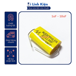 Tụ audio, audiophiler màu vàng 250v 1uf - 10uf chất lượng tốt