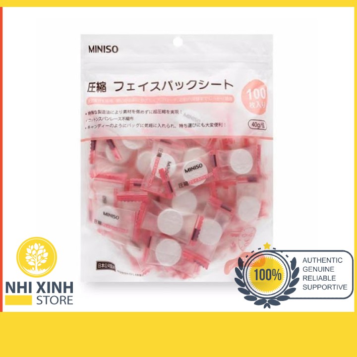 Mặt Nạ Nén Miniso 100 Viên