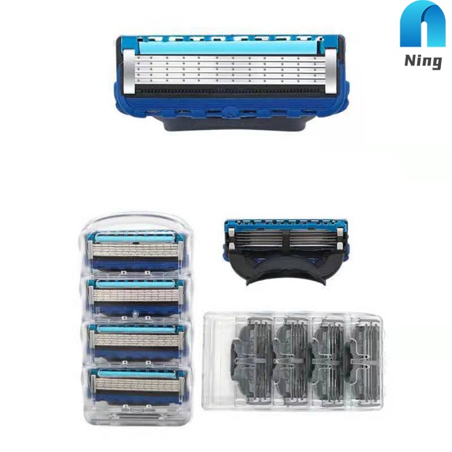 Ning Men Stainless Steel Razor Blades Kit 5-layer Precision Trimmer No Vibration Less Skin Irritation Compatible For