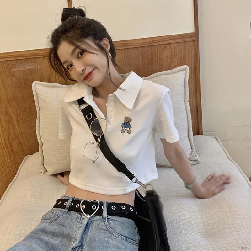 Áo Thun Tay Ngắn Dáng Rộng In Hoạt Hình Kiểu Harajuku Nhật Bản Dễ Thương Cho Nữ