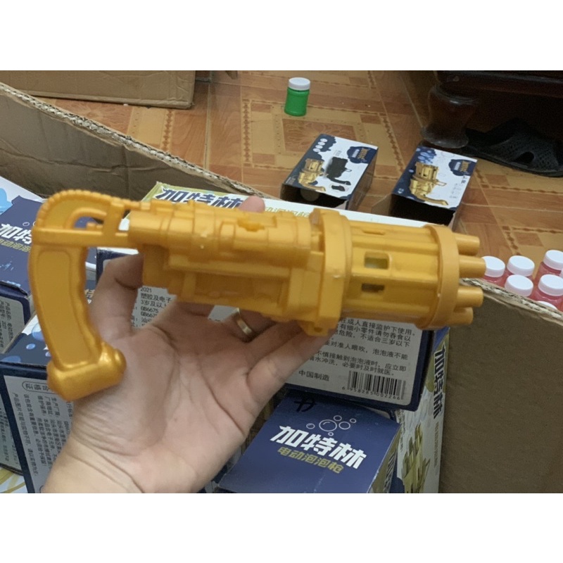 [RẺ VÔ ĐỊCH] Súng Bắn Bong Bóng 8 Nòng Siêu Mạnh (Tặng kèm PIN + DẦU) - Súng bắn bong bóng bằng tay, máy thổi bong bóng