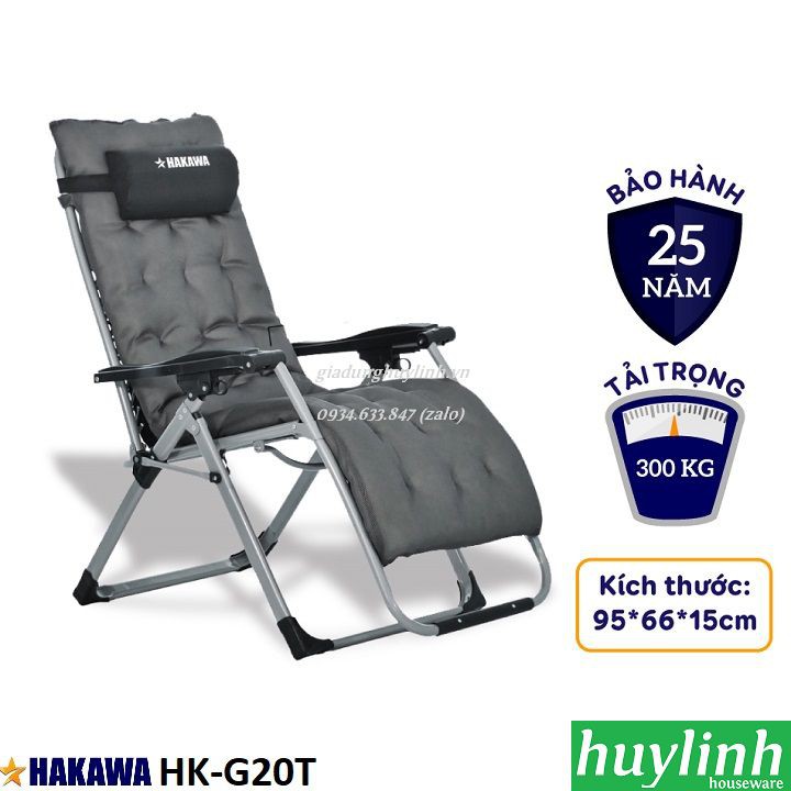 FREESHIP Ghế xếp gấp thư giãn Hakawa HK-G20T [HK-G21P) - tải trọng 300kg - Bảo hành 25 năm
