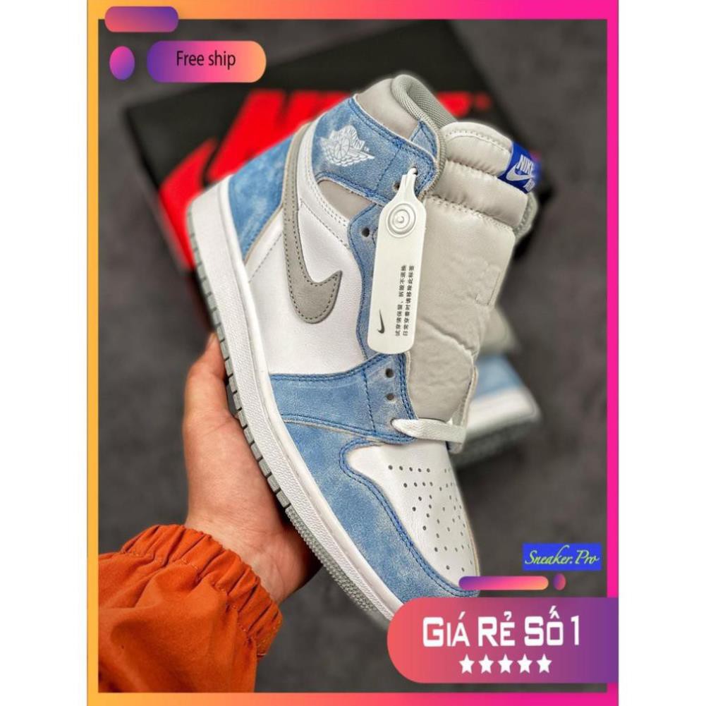 (FULL BOX+ SALE) Giày thể thao Jordan 1 Retro High OG Hyper Royal xanh lơ siêu đẹp, cá tính cho nam nữ,hoặc dây giày JD1