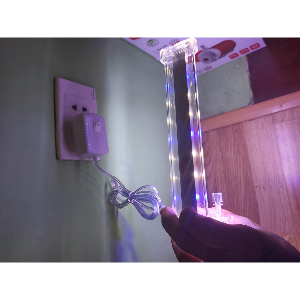 Đèn led kẹp bể cá D20 D30 Có công tắc tắt bật