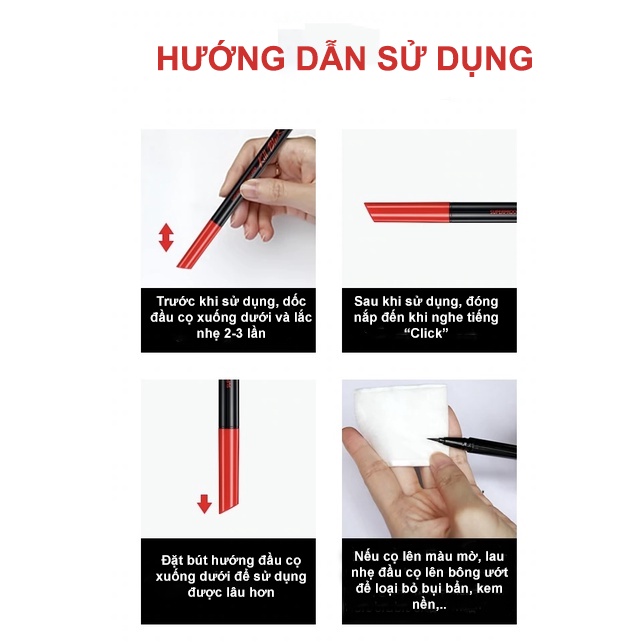 Kẻ mắt nước Clio Superproof Brush Liner 0.55ml - Bút kẻ viền mắt không lem không trôi chống nước