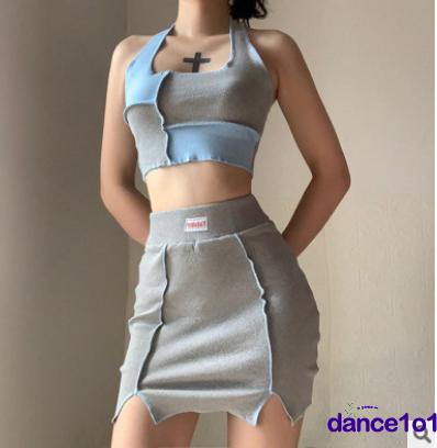 Set Áo Lửng 2 Dây + Chân Váy Ngắn Quyến Rũ Cho Nữ