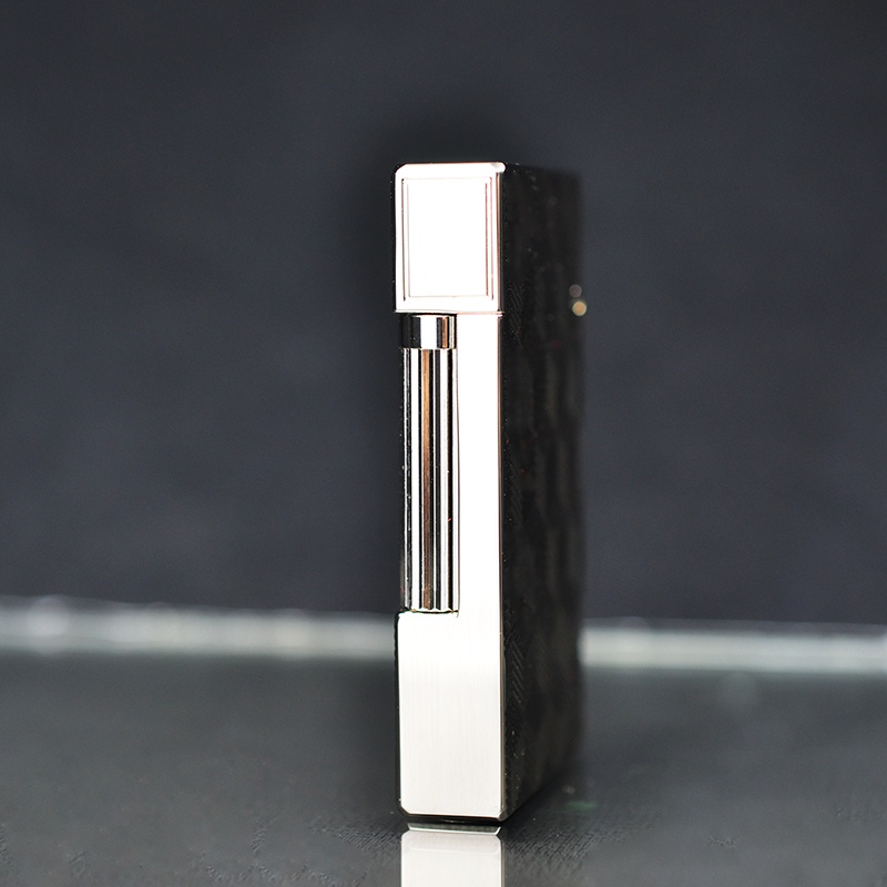 Bật-lửa Dupont D49-Ô Vuông 3D Trắng. CAO CẤP-SANG TRỌNG