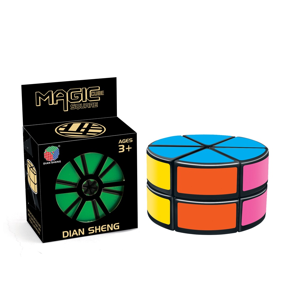 Rubik Biến Thể DianSheng Cylinder 2x2 2-Layer Cheese Wheel Cube Siêu Khó Đồ Chơi Giáo Dục Trí Tuệ Thông Minh