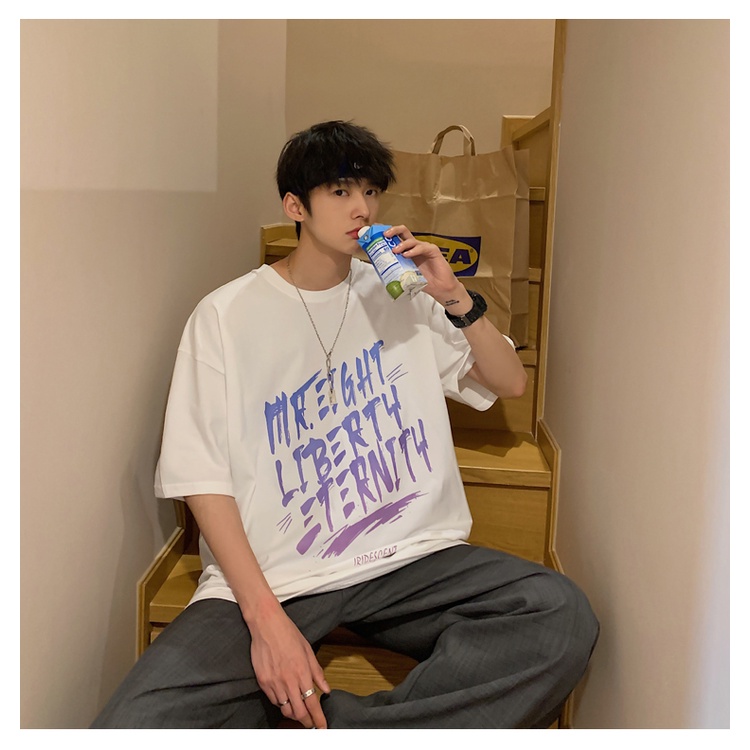 Áo Thun Tay Ngắn Dáng Rộng Thiết Kế Mới Có Size Lớn S-8Xl Thời Trang Mùa Hè Dành Cho Cặp Đôi