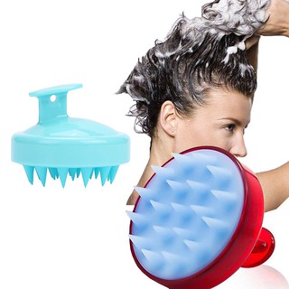 Cọ gội đầu mát xa làm sạch da đầu chất liệu silicone đa năng sử dụng tại nhà