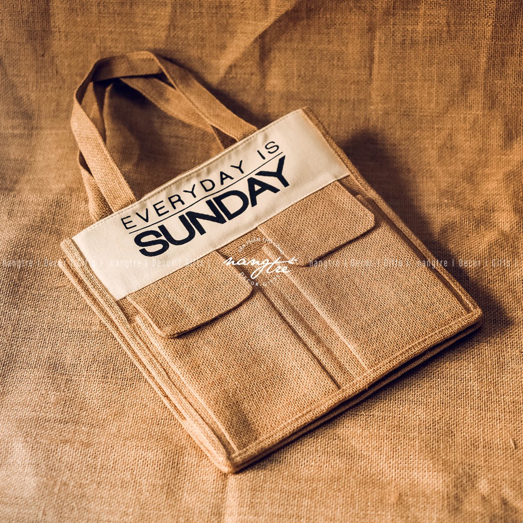 Túi cói đi biển everyday is sunday vintage - Túi đi dạo phố