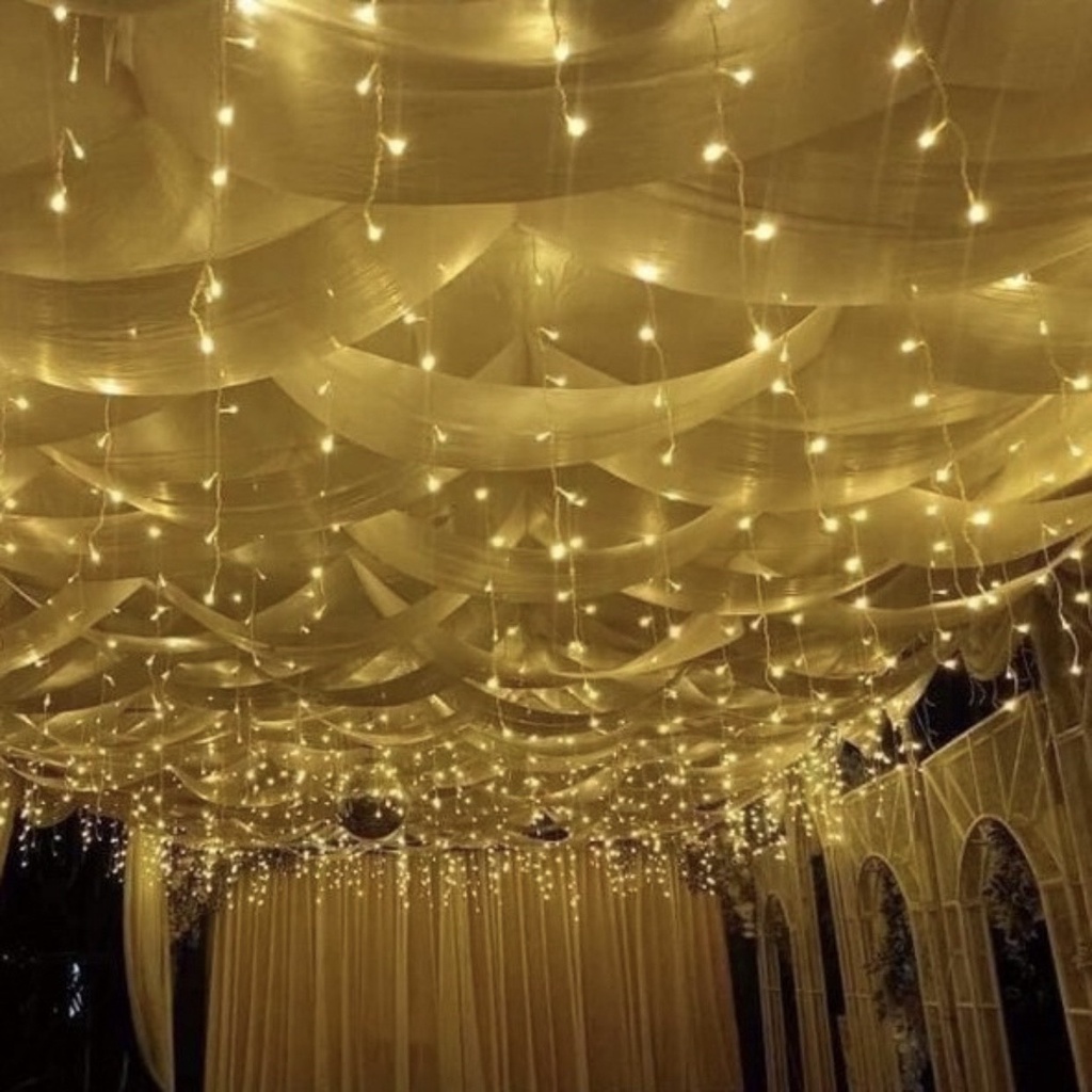 ĐÈN LED MÀNH THẢ TRANG TRÍ 4M - 20 SỢI ÁNH SÁNG VÀNG, dây led Trang trí quán cà phê, nhà hàng, tiệc cưới, sự kiện...,
