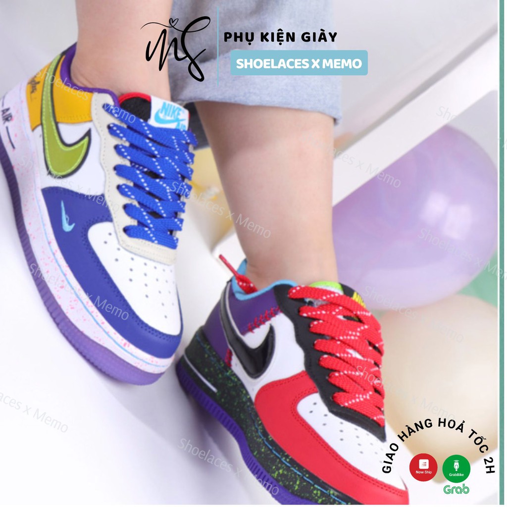 Dây Giày Nike AF1 AJ1 - Dây giày Jordan phối màu Basic Phong Cách NB Memolaces