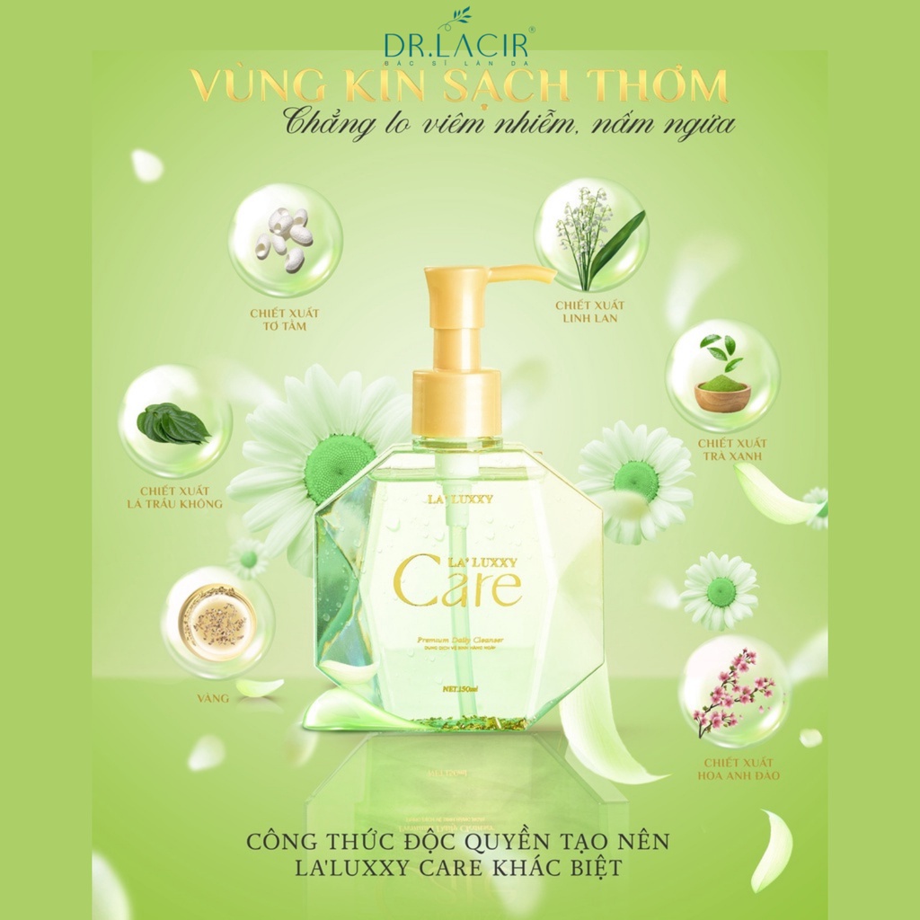 Dung dịch vệ sinh La'Luxxy Care giúp ngừa nấm ngứa,duy trì độ ẩm La'Luxxy Care DR.LACIR Chai 150ml LM41