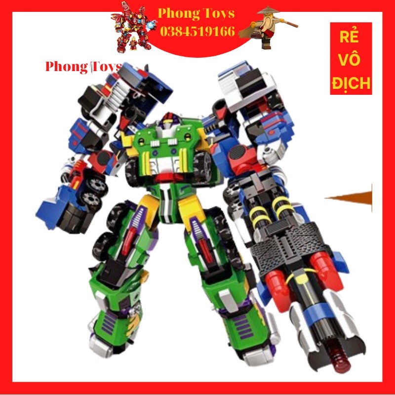 LẮP GHÉP 2 ROBOT SAMURAI BIẾN HÌNH 2 XE ĐẦU KÉO KÈM PHỤ KIỆN - ROBOT TRANSFORMER BIẾN HÌNH