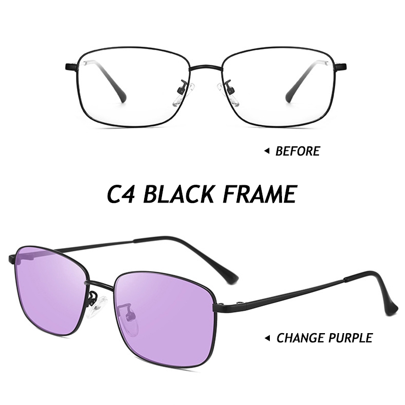 Mắt Kính Thiết Kế Gọng Kim Loại Thay Đổi Màu Thời Trang Unisex | BigBuy360 - bigbuy360.vn