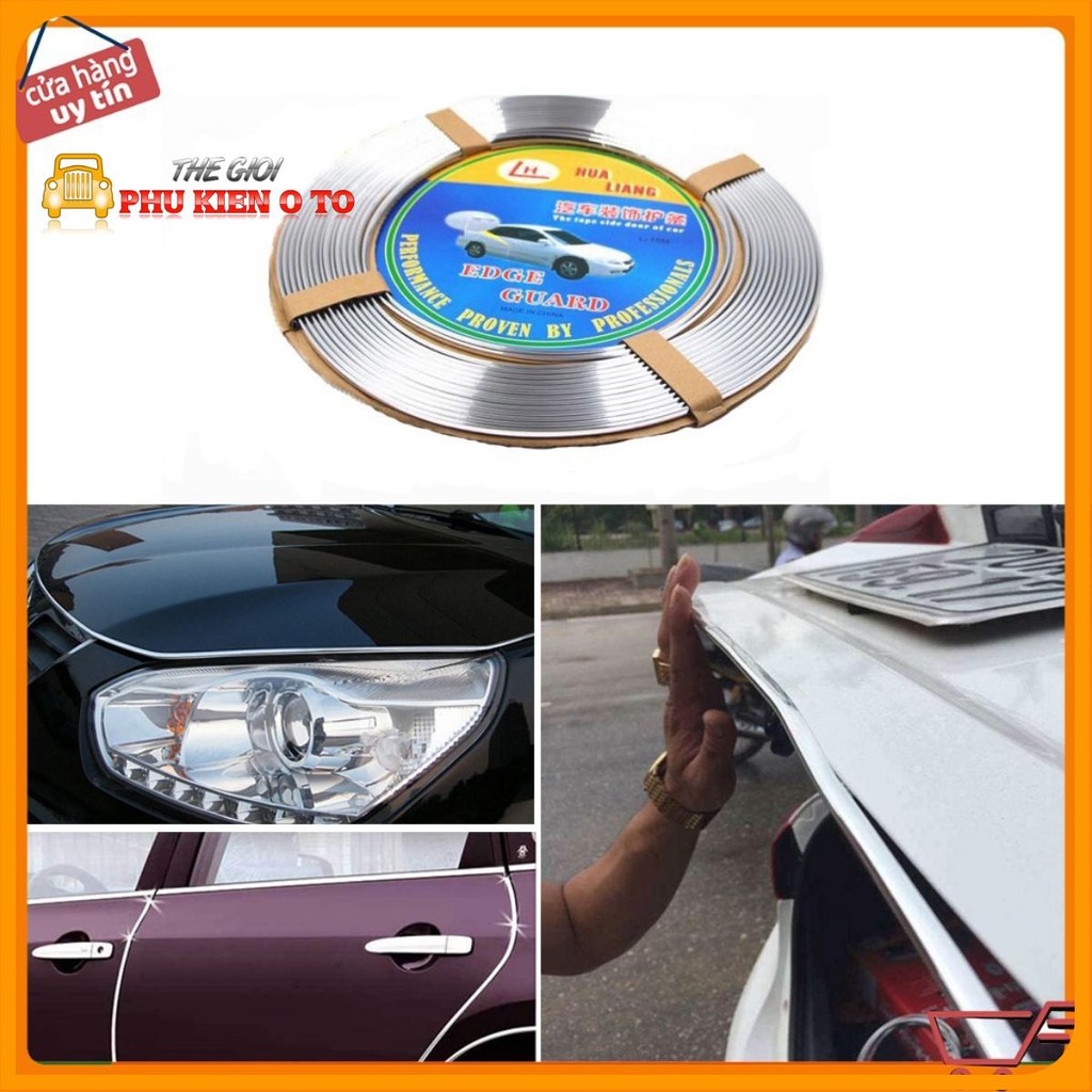 Nẹp viền chữ U mạ Crom trang chống va đập và trang trí nội ngoại thất ô tô