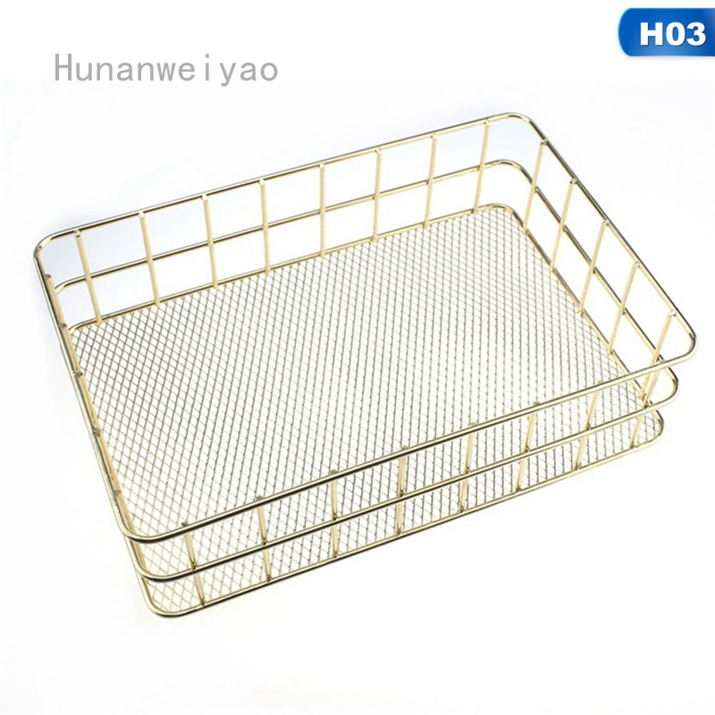 Kệ Sắt Đựng Cọ Trang Điểm / Kẻ Mắt / Đồ Trang Điểm Màu Vàng Hồng / Đồ Dùng Trang Điểm Tiện Dụng