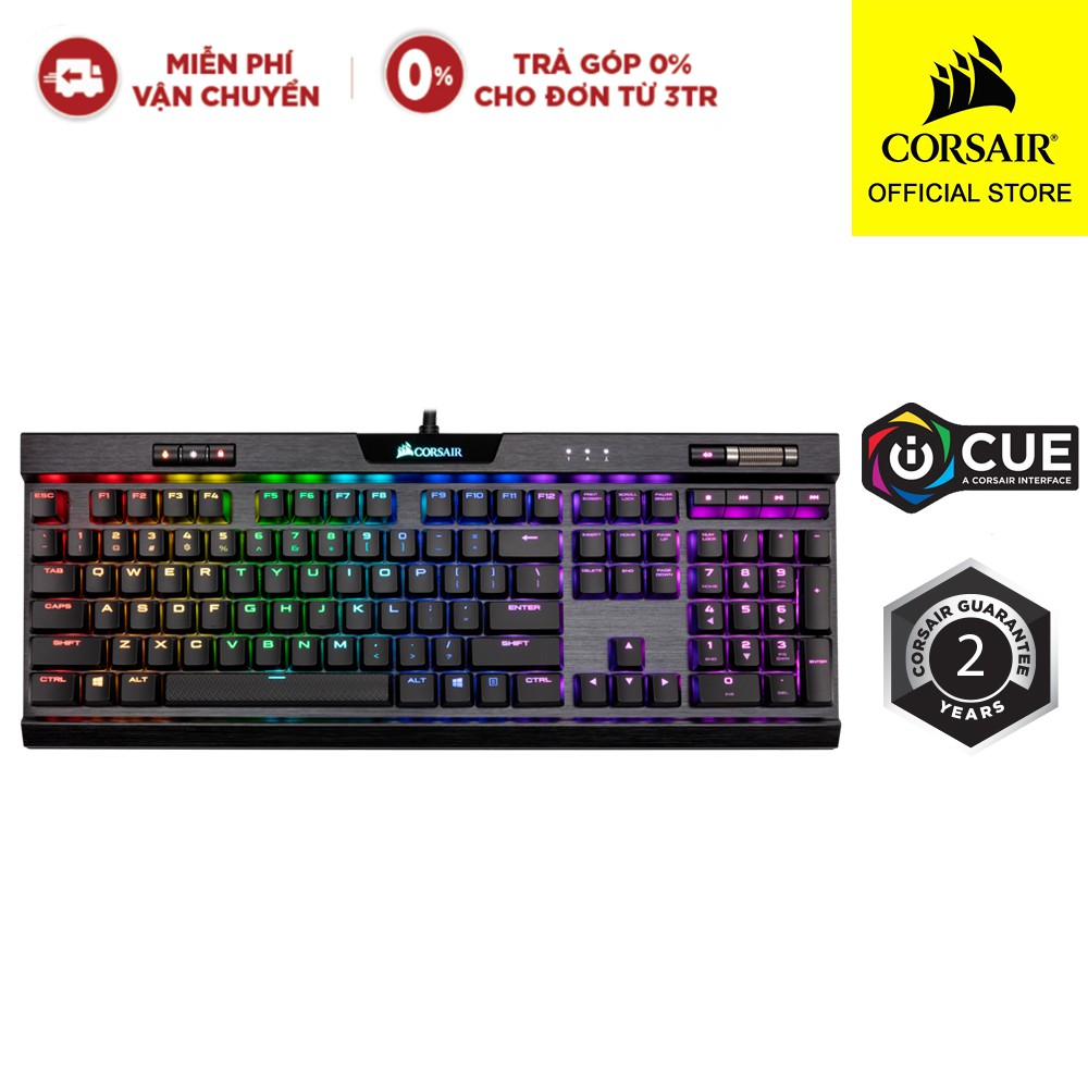 Bàn Phím Cơ Gaming CORSAIR K70 MK.2 RGB Red Switch