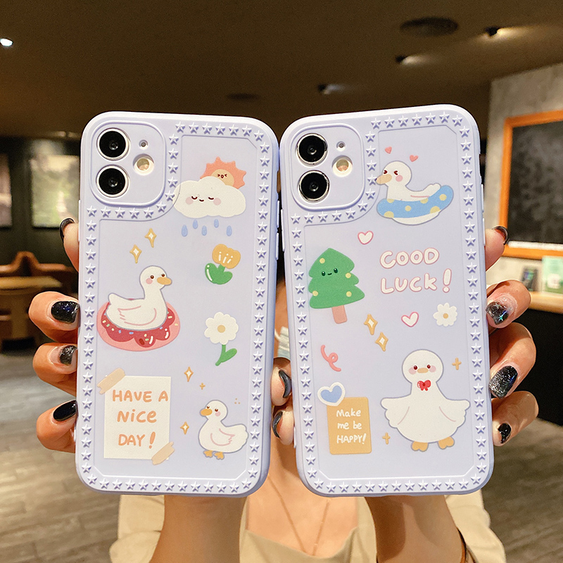 Ốp điện thoại bảo vệ ống kính in hình hoạt hình cho IPhone 7 8 Plus 11 12 Pro Max 12pro 7+ 8+ Plus XR SE 2020 | BigBuy360 - bigbuy360.vn